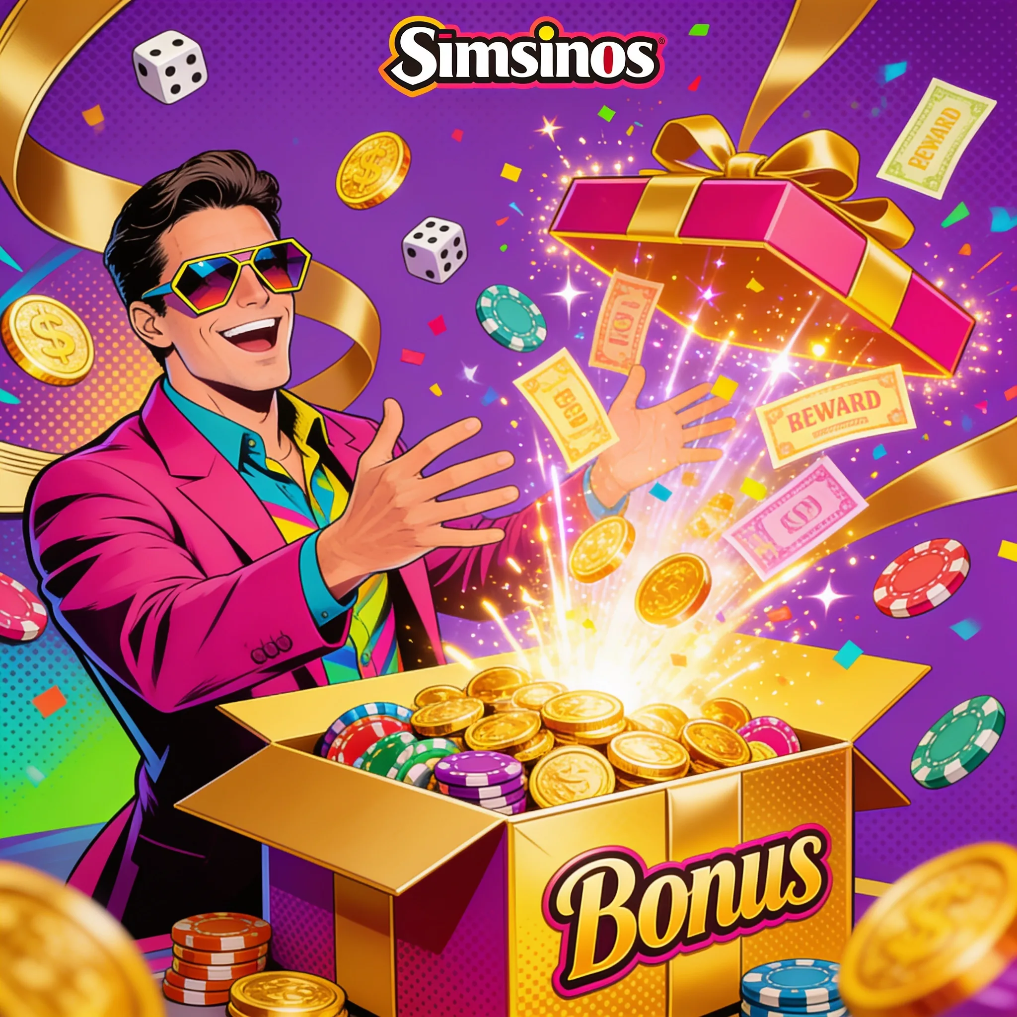 Illustration du bonus Simsinos et de ses récompenses