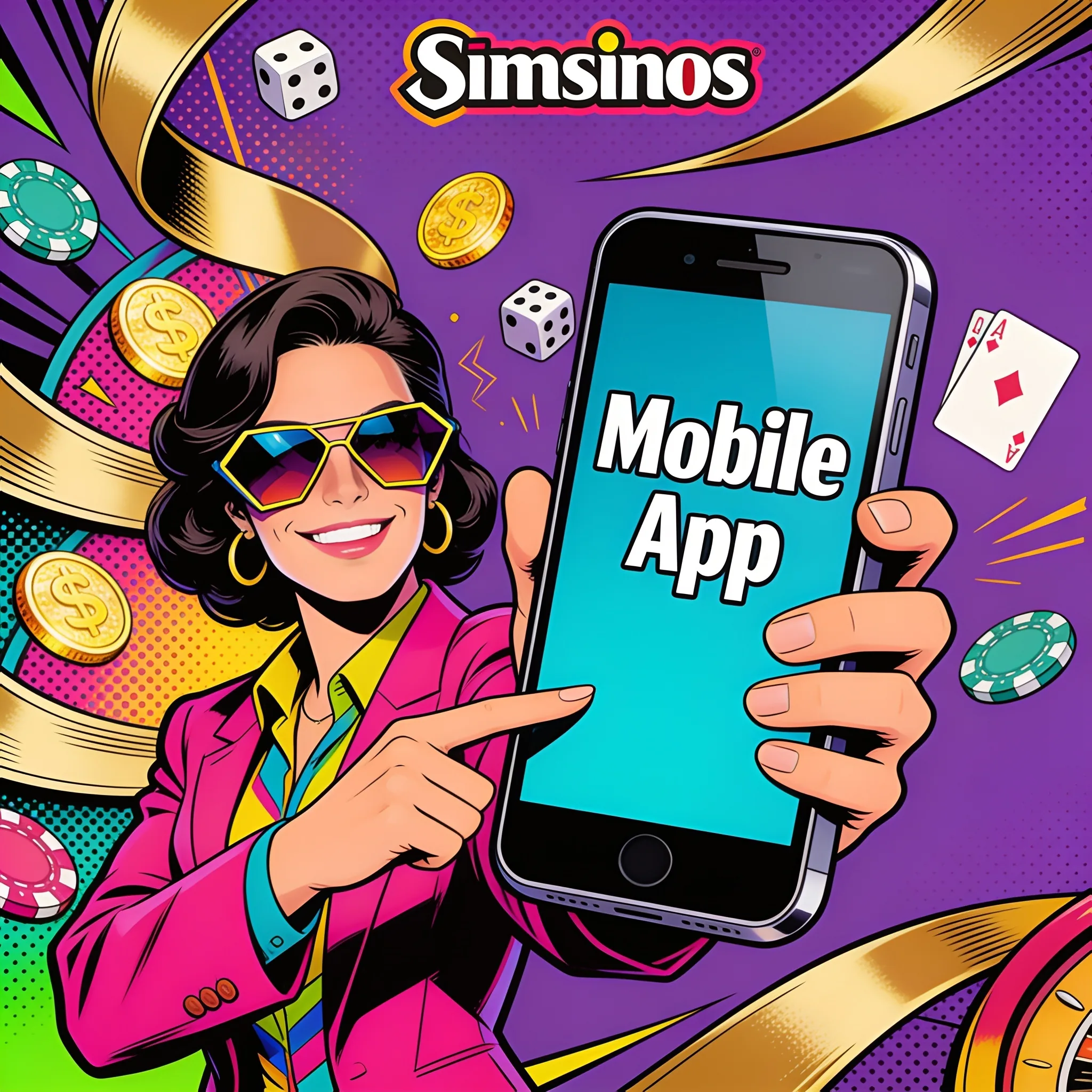Illustration de l’accès mobile Simsinos